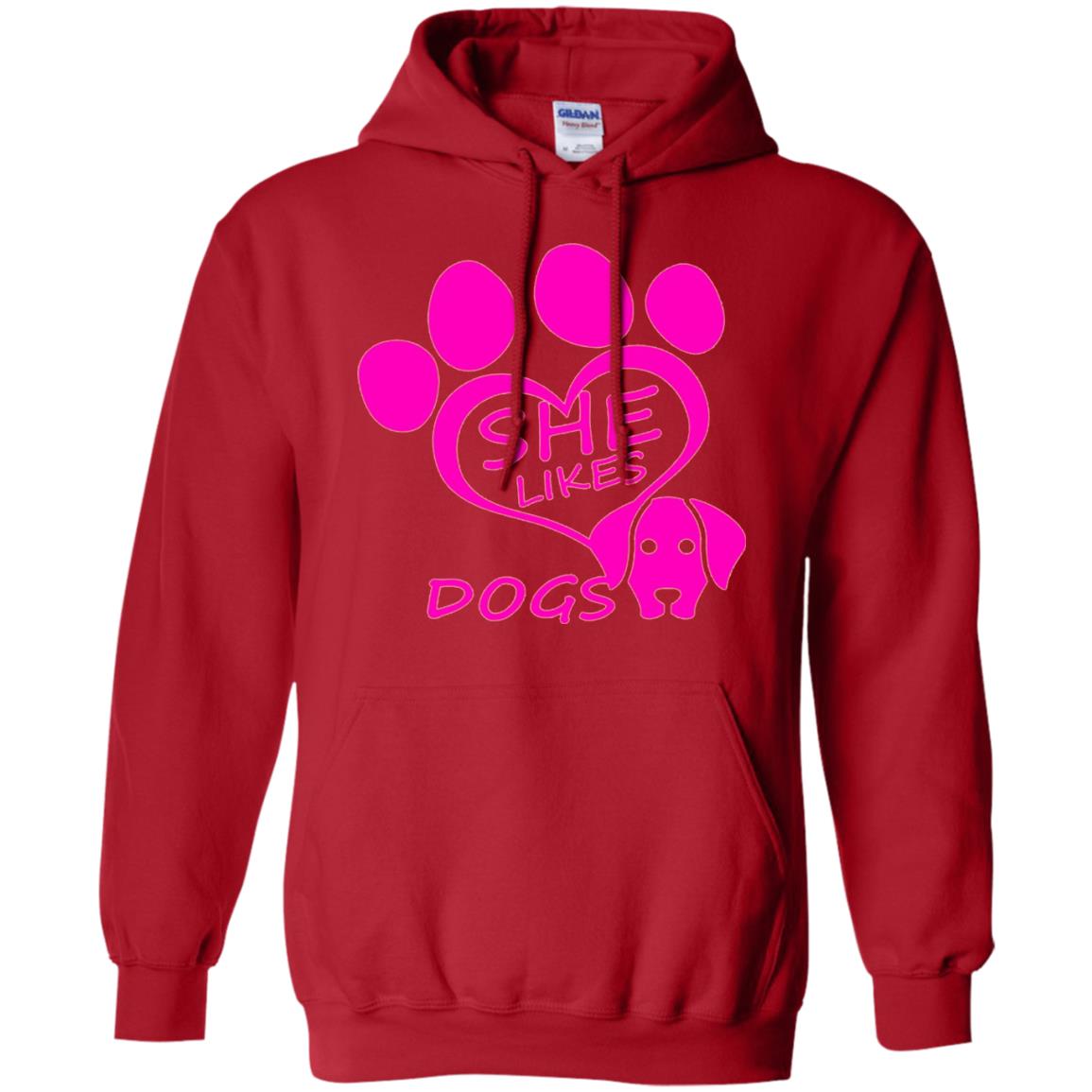 Dog Lovers Shirt She Likes Dogs Red