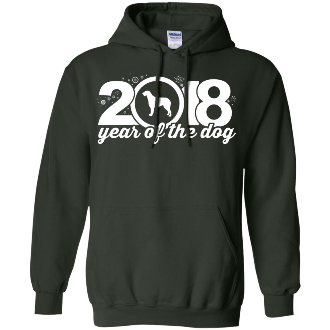 Irish Wolfhound Lover T-shirt 2018 Year Of The Dog New Year Forest Green