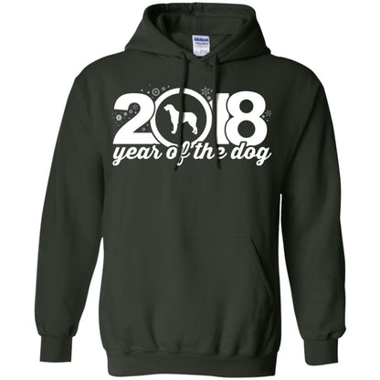 Irish Wolfhound Lover T-shirt 2018 Year Of The Dog New Year Forest Green