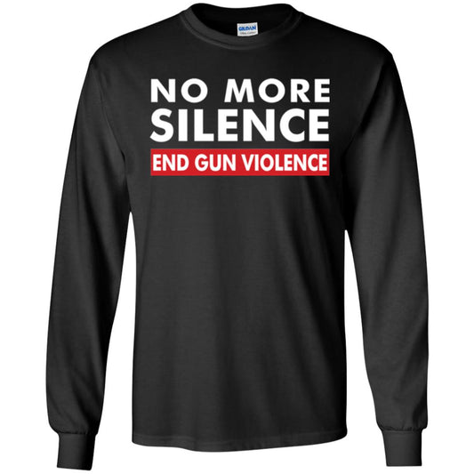No More Silence End Gun Violence Anti-gun T-shirt Black