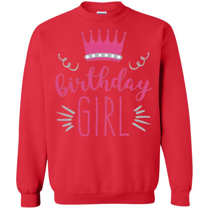 Tiara Crown T-shirt Girl_s Youth Birthday Princess T-shirt Red