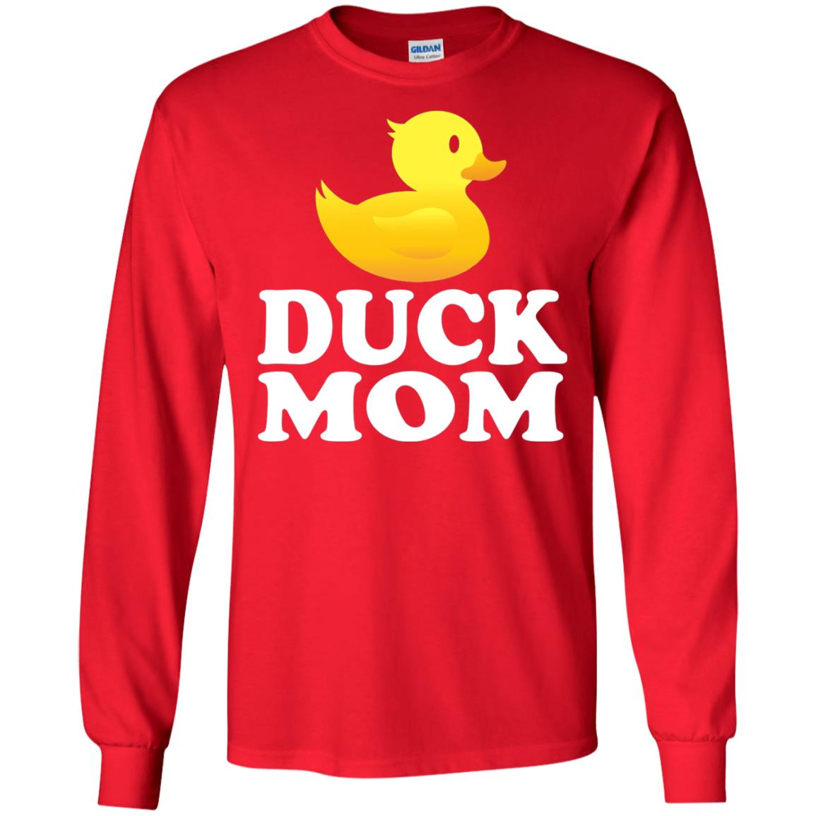 Duck Mom Funny Bird Lover T-shirt Red