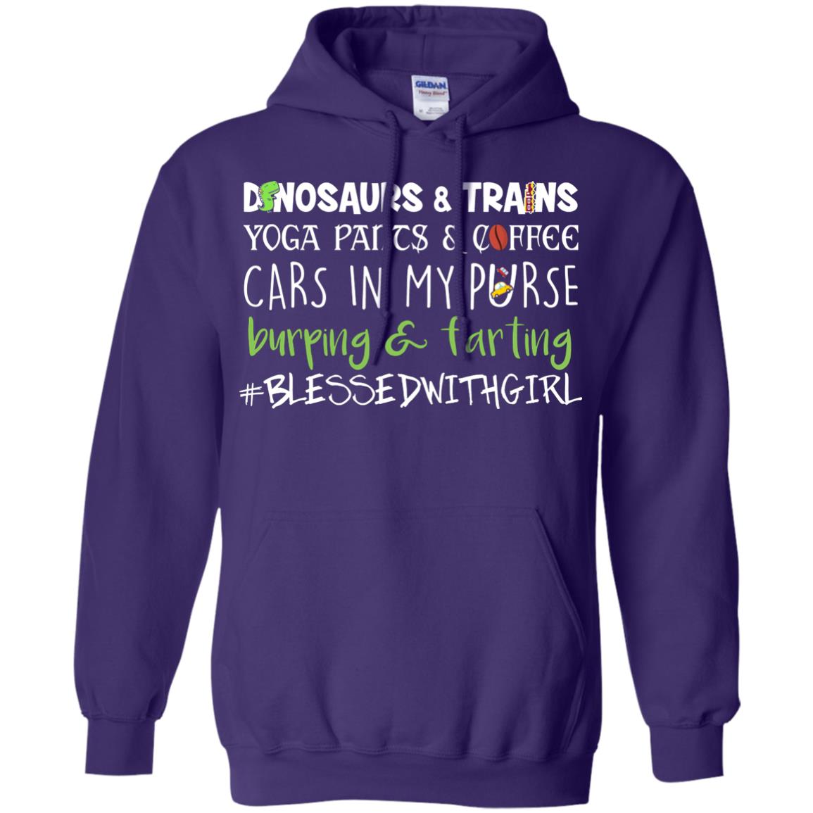 Dinosaurs And Trains Yoga Pants Coffee Cars In My Purse Buring Farting Mom Of Girls Shirt Purple