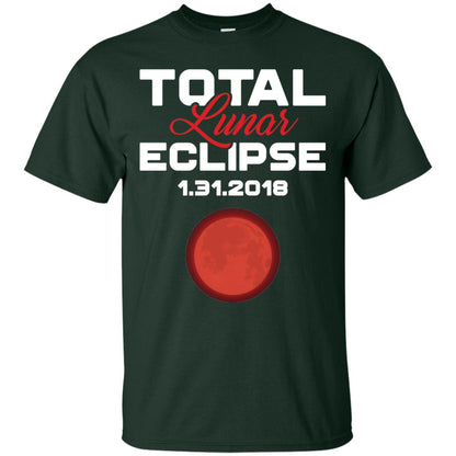 Eclipse January 31st 2018 Total Lunar Eclipse T-shirt Blood Moon Forest Green