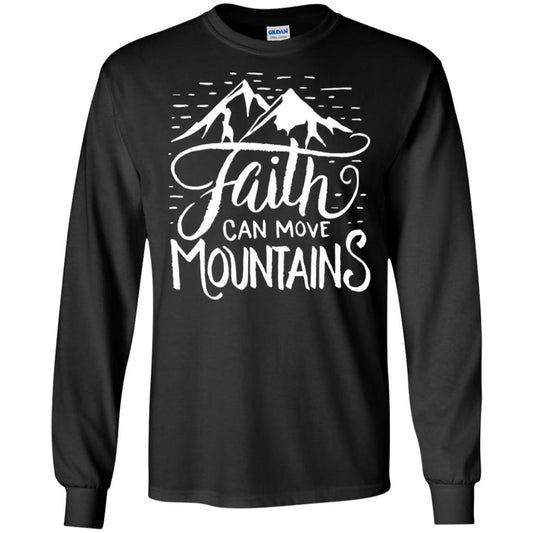 Faith Can Move Mountains Christian Gift Shirt Black