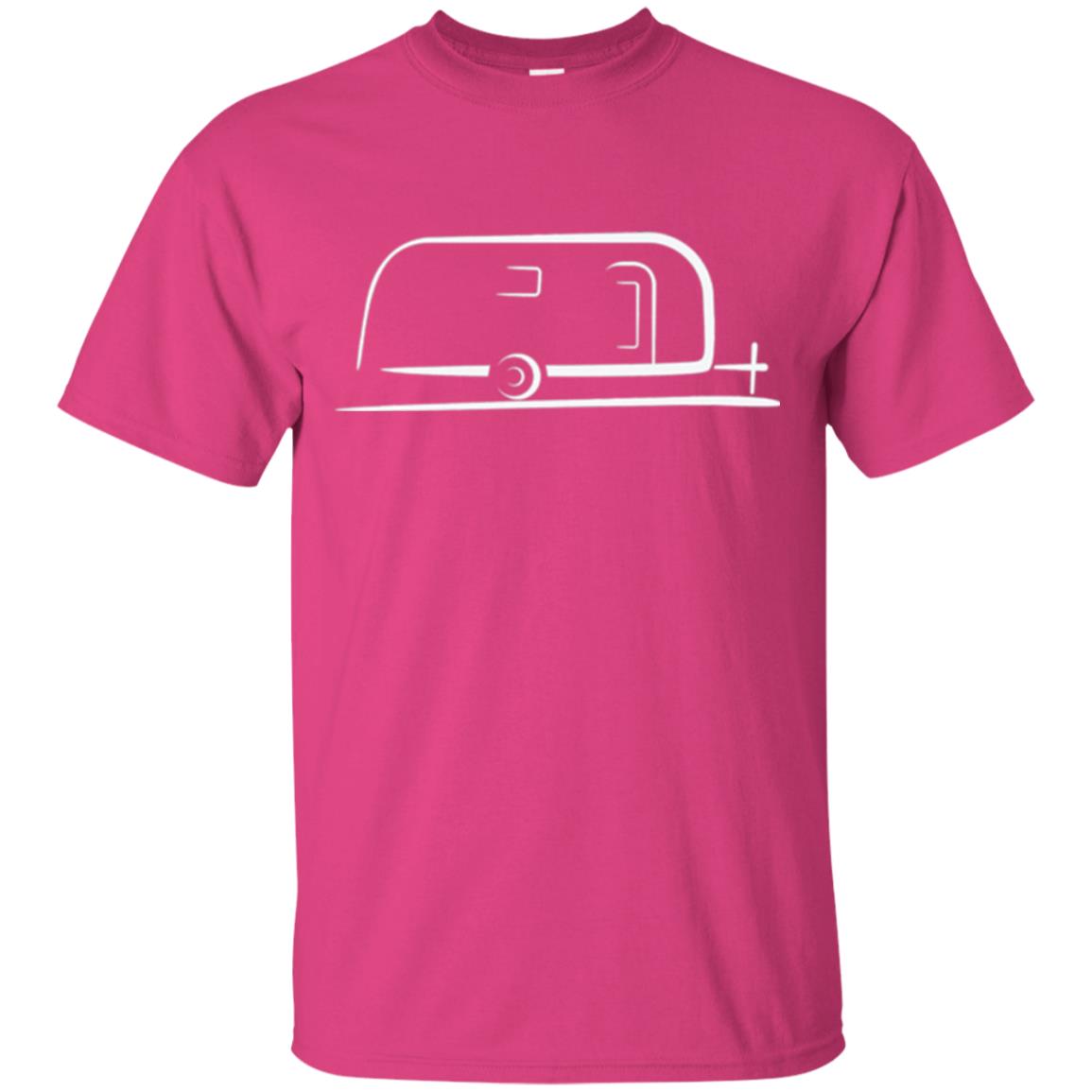 Vintage Airstream Style Streamlined Trailer T-shirt Heliconia