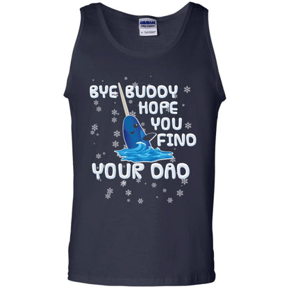 Funny Narwhal T-shirt Bye Buddy Hope You Find Your Day Navy