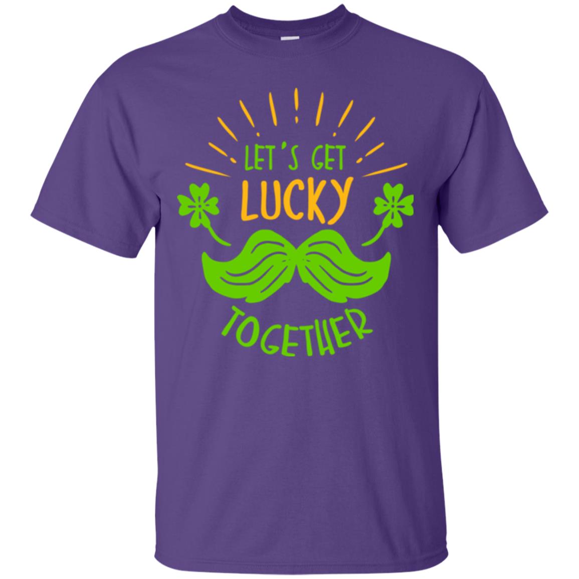 Saint Patrick's Day T-shirt Let's Get Lucky Together Purple