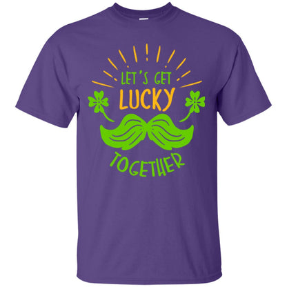 Saint Patrick's Day T-shirt Let's Get Lucky Together Purple