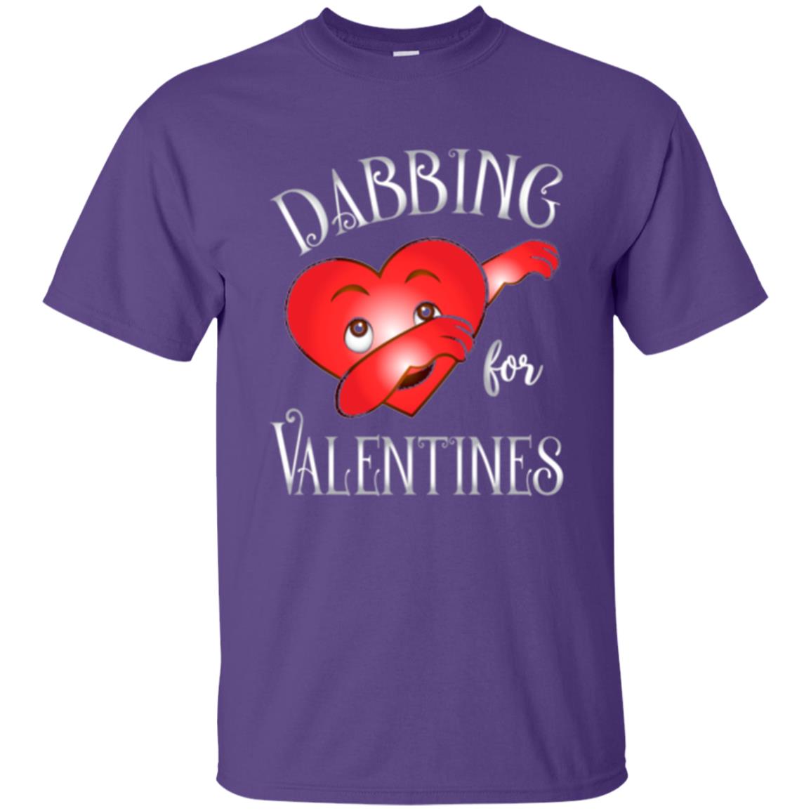 Valentines Day T-shirt Dabbing Heart T-shirt Purple