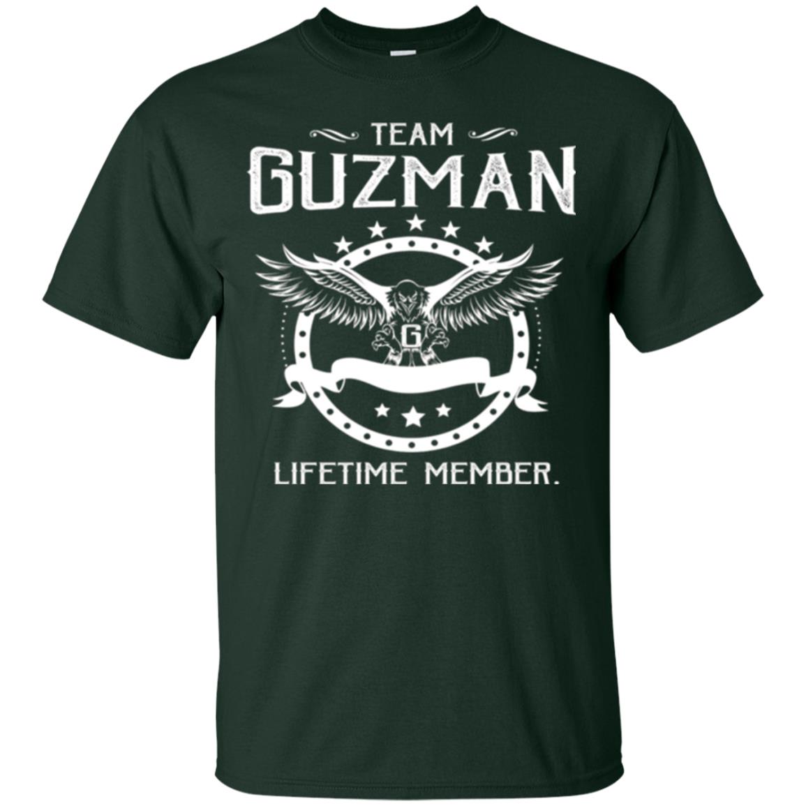 Family T-shirt Team Guzman Lifetime Member Forest Green