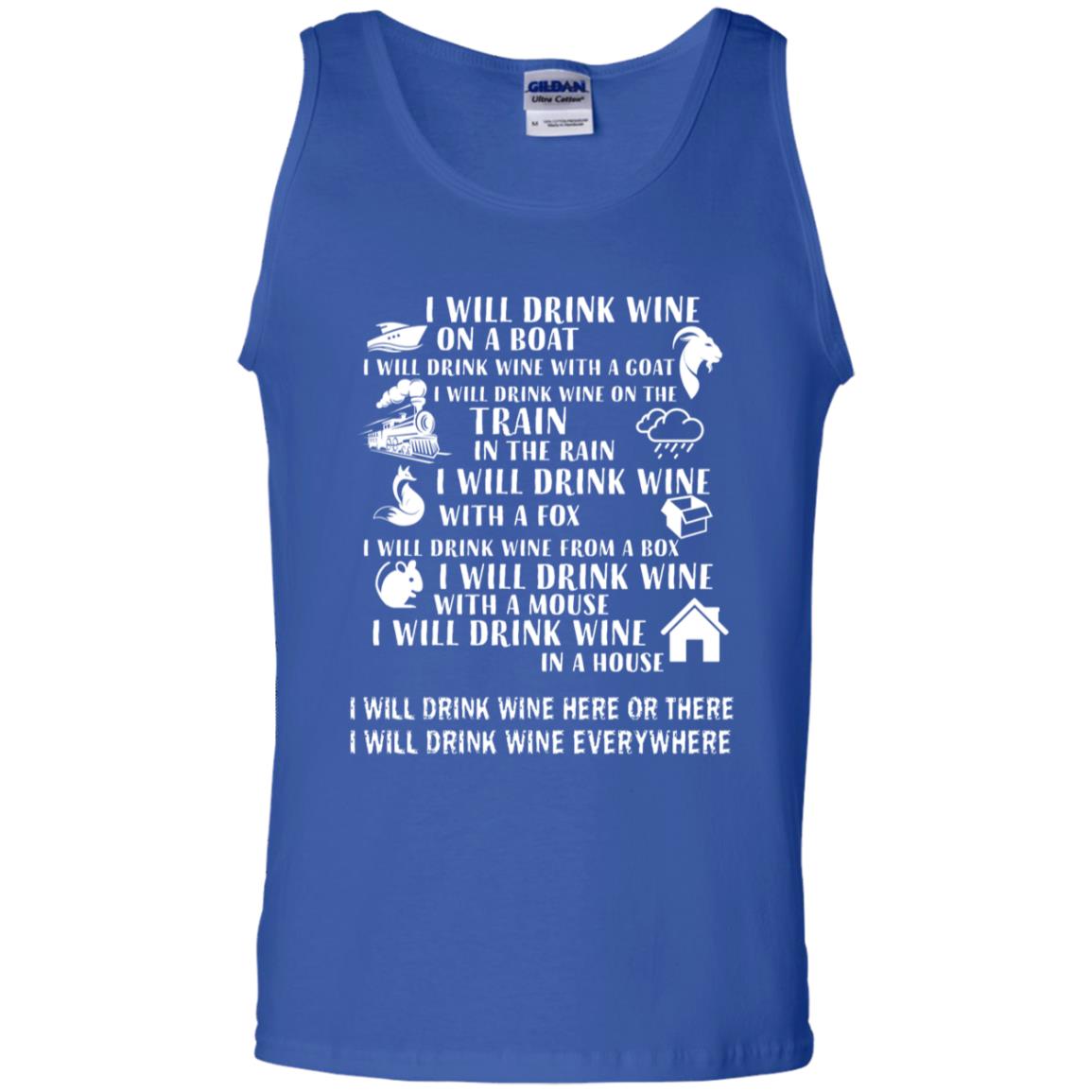 I Will Drink Wine On A Boat I Will Drink Wine Everywhere Shirt Royal
