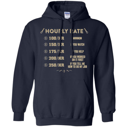 Mechanic T-shirt Mechanic Hourly Rate Navy