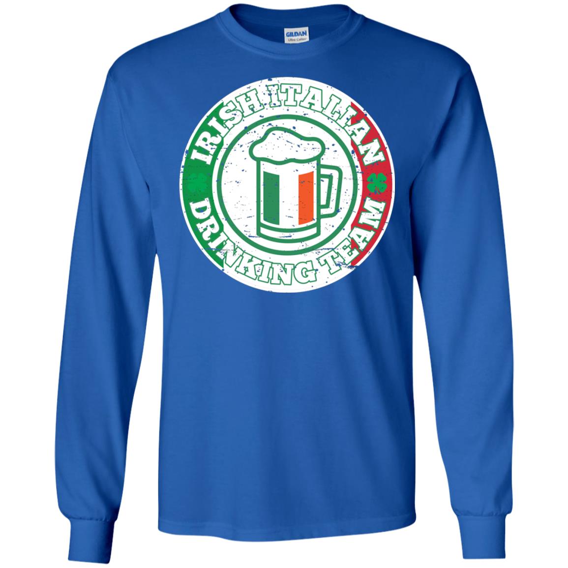 Irish Italian Drinking Team Italy Flag St Patrick_s Day T-shirt Royal
