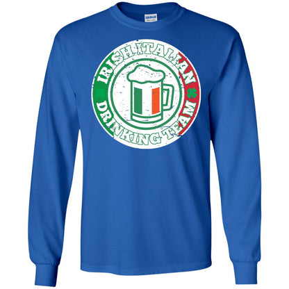 Irish Italian Drinking Team Italy Flag St Patrick_s Day T-shirt Royal