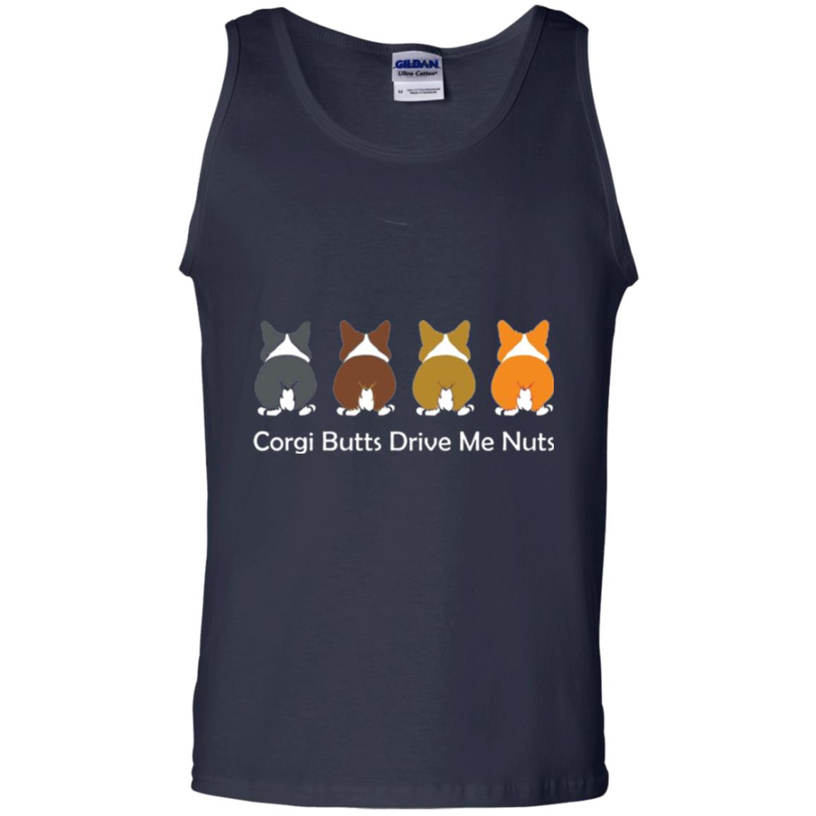 Dog Lover T-shirt Corgi Butts Drive Me Nuts Navy