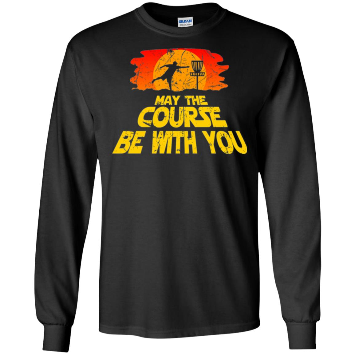 Disc Golf T-shirt May The Course Be With You Black