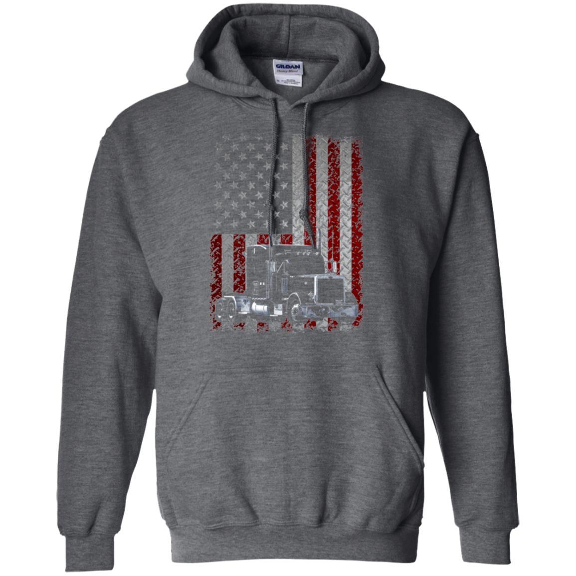 Trucker T-shirt Truck Driver American Flag