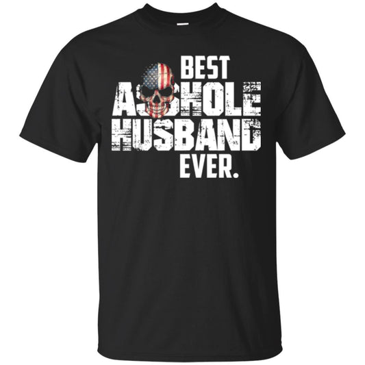 Husband T-shirt Best Asshole Husband Ever T-shirt Black