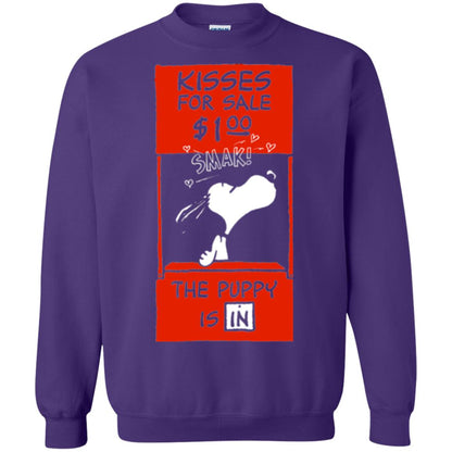 Peanuts Snoopy Kisses Valentines T-shirt Purple