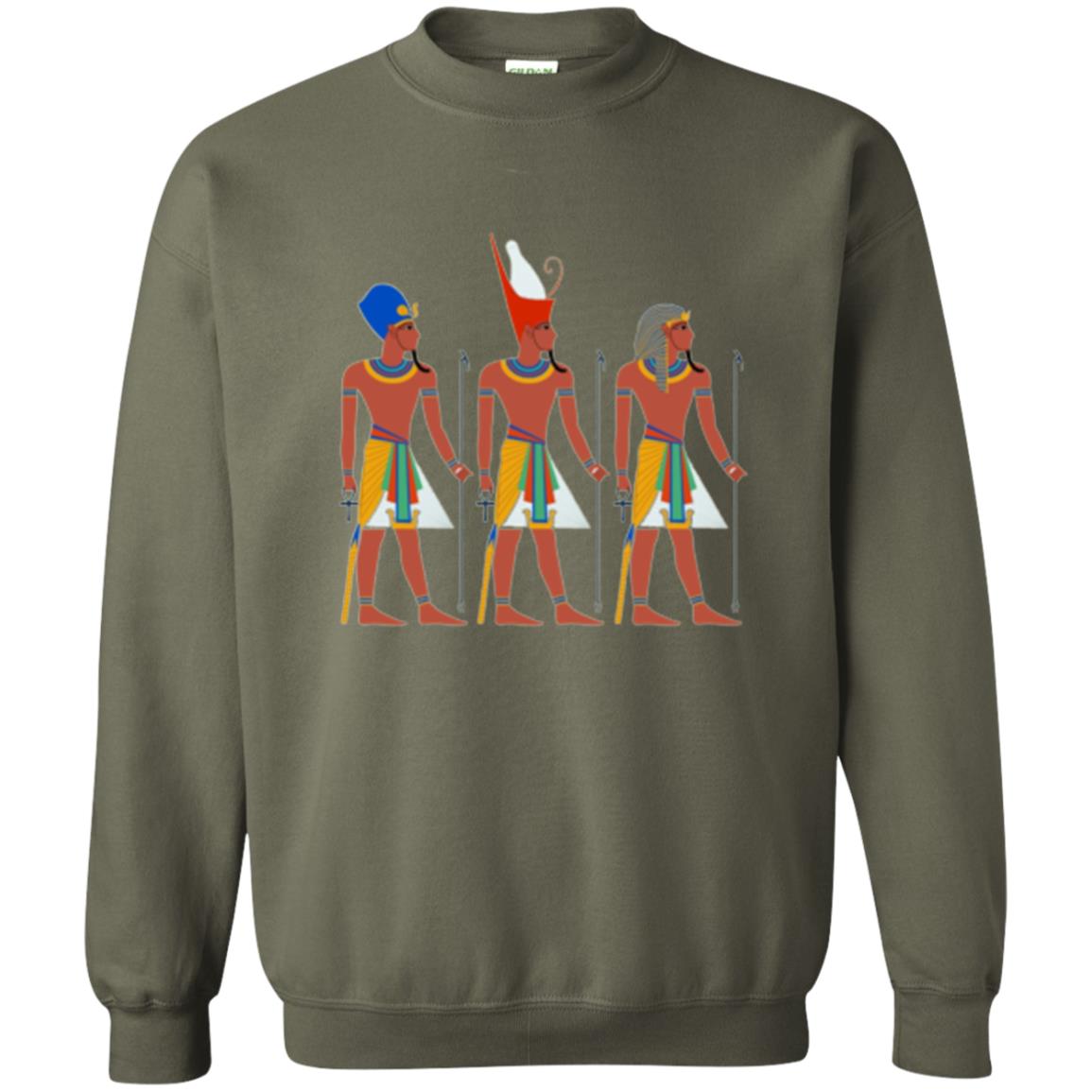 Ancient Egypt Pharaoh Art T-shirt Military Green