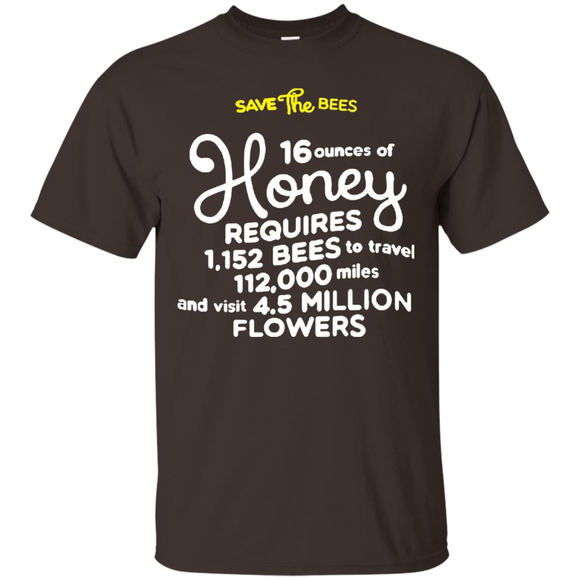 Save The Bees Honey Bee T-shirt Dark Chocolate