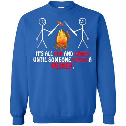 Camper T-shirt It's All Fun And Games Royal