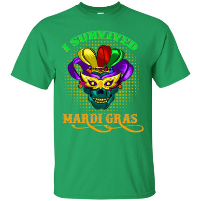 I Survived Mardi Gras Shirt Irish Green