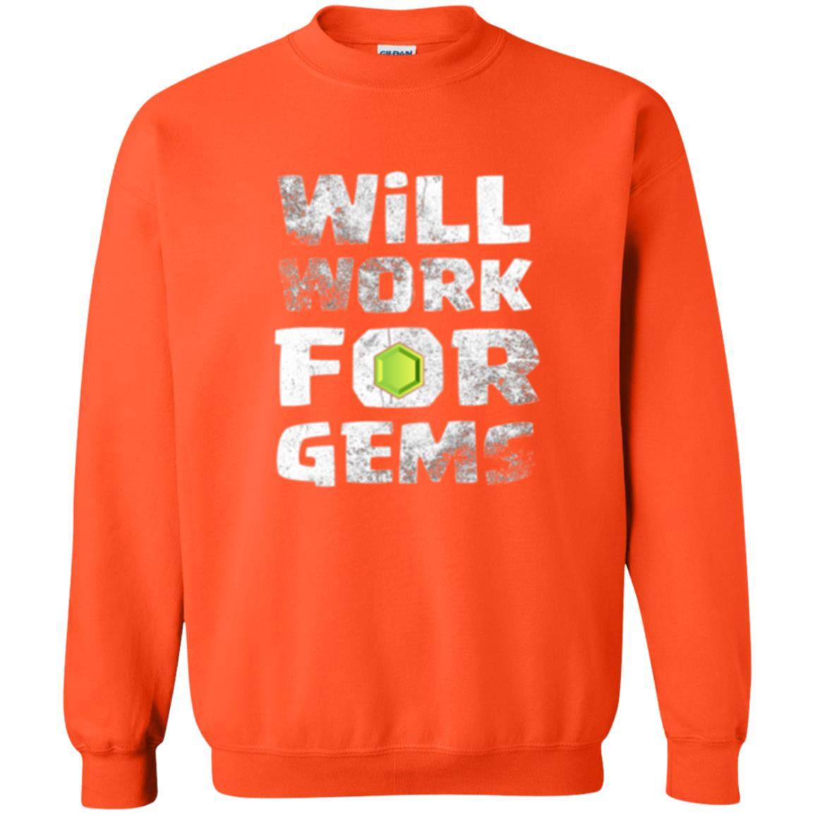 Gamer T-shirt Will Work For Gems Orange