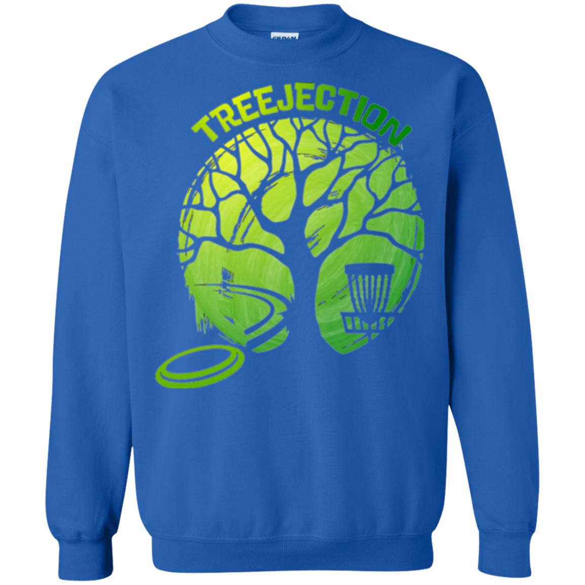 Funny Disc Golf T-shirt Treejection Royal