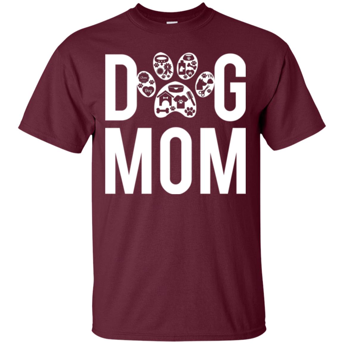 Mommy T-shirt Dog Mom Maroon