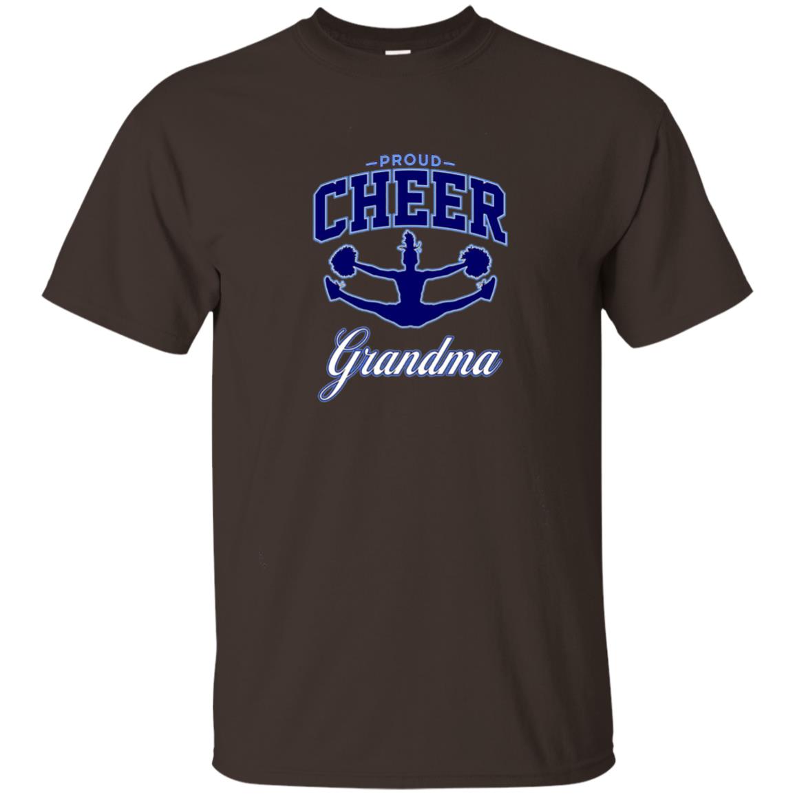 Proud Cheer Grandma Mama Shirt Dark Chocolate