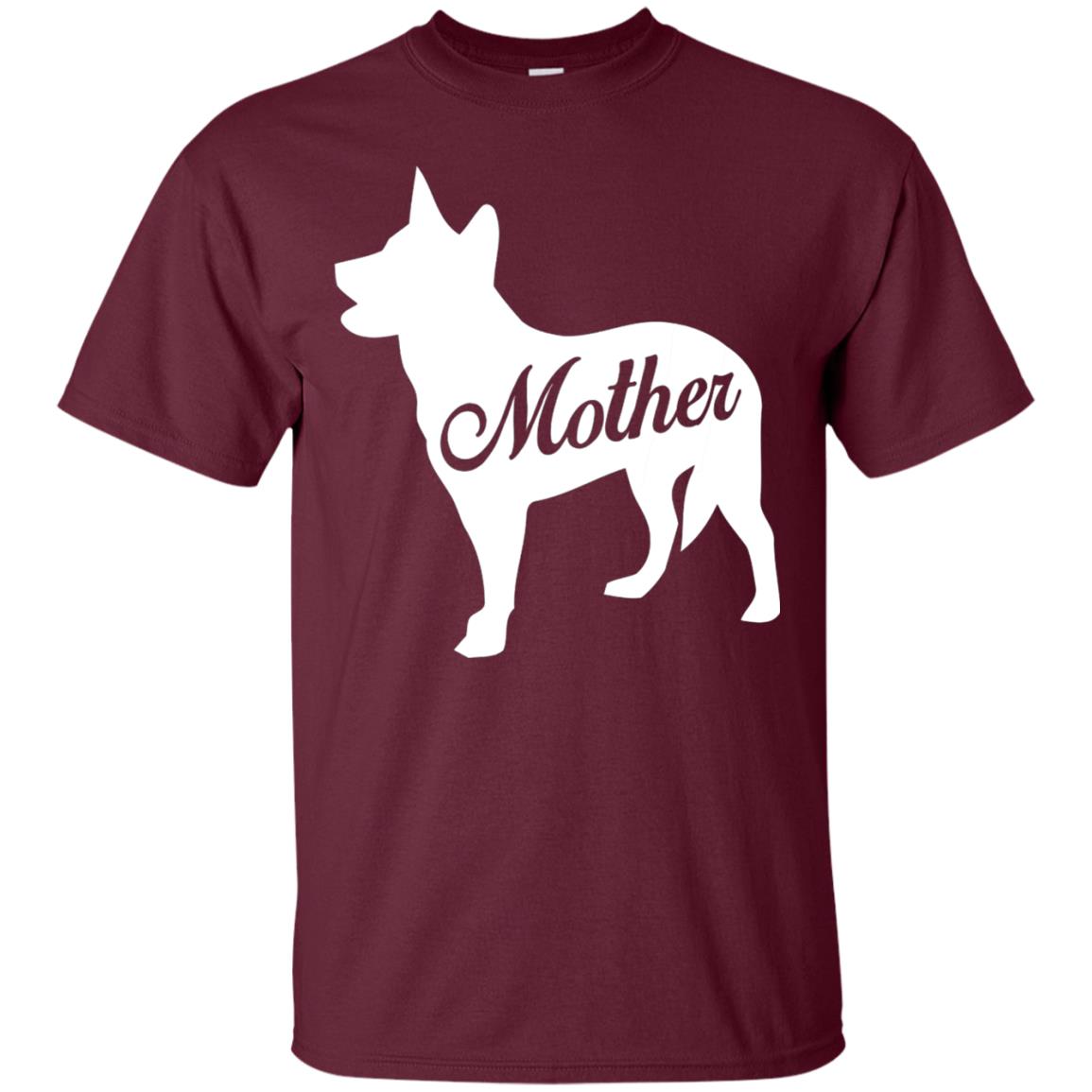 American Cattle Dog Mom T-shirt Maroon