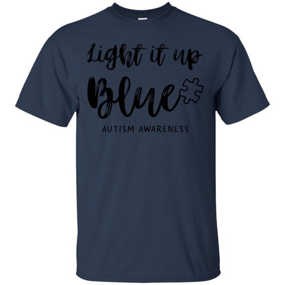 Autism Awareness Shirts Light It Up Blue Navy