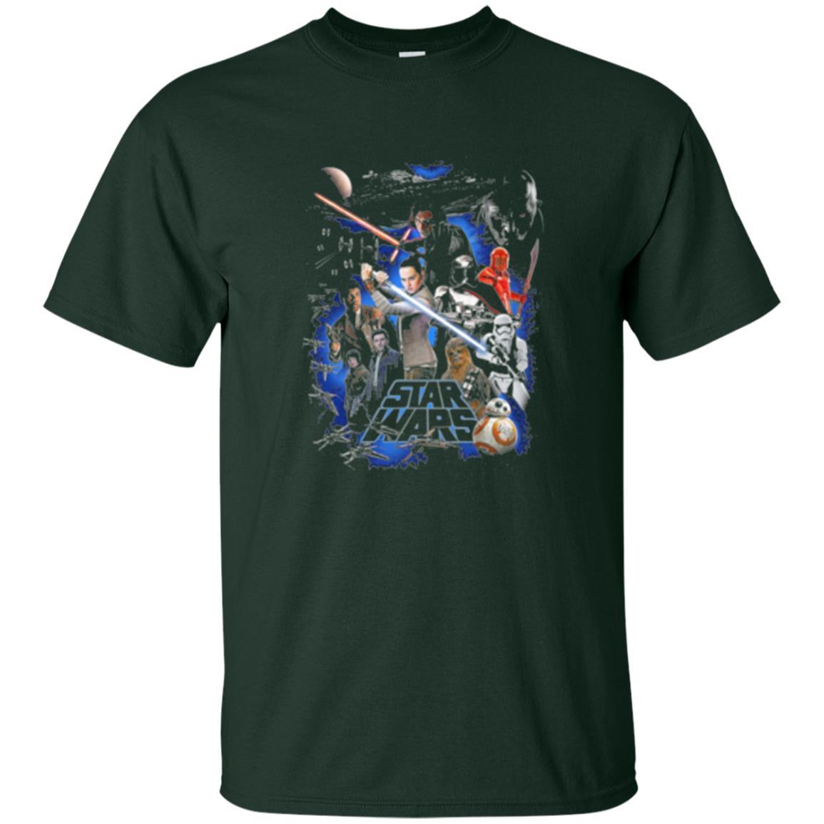 Film T-shirt Star Wars Last Jedi Classic Epic Film Poster Graphic Forest Green