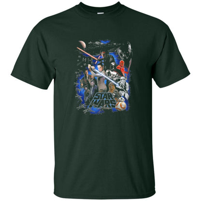 Film T-shirt Star Wars Last Jedi Classic Epic Film Poster Graphic Forest Green