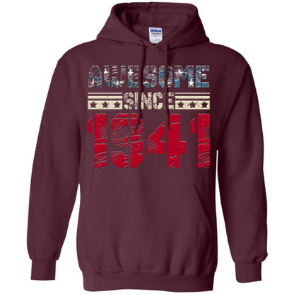 Awesome Since Legends Born In 1941 77 Years Old Birthday Shirt For Dad Or Papa Maroon