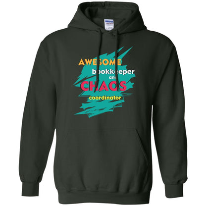 Bookkeeper T-shirt Awesome Bookkeeper And Chaos Coordinator Forest Green