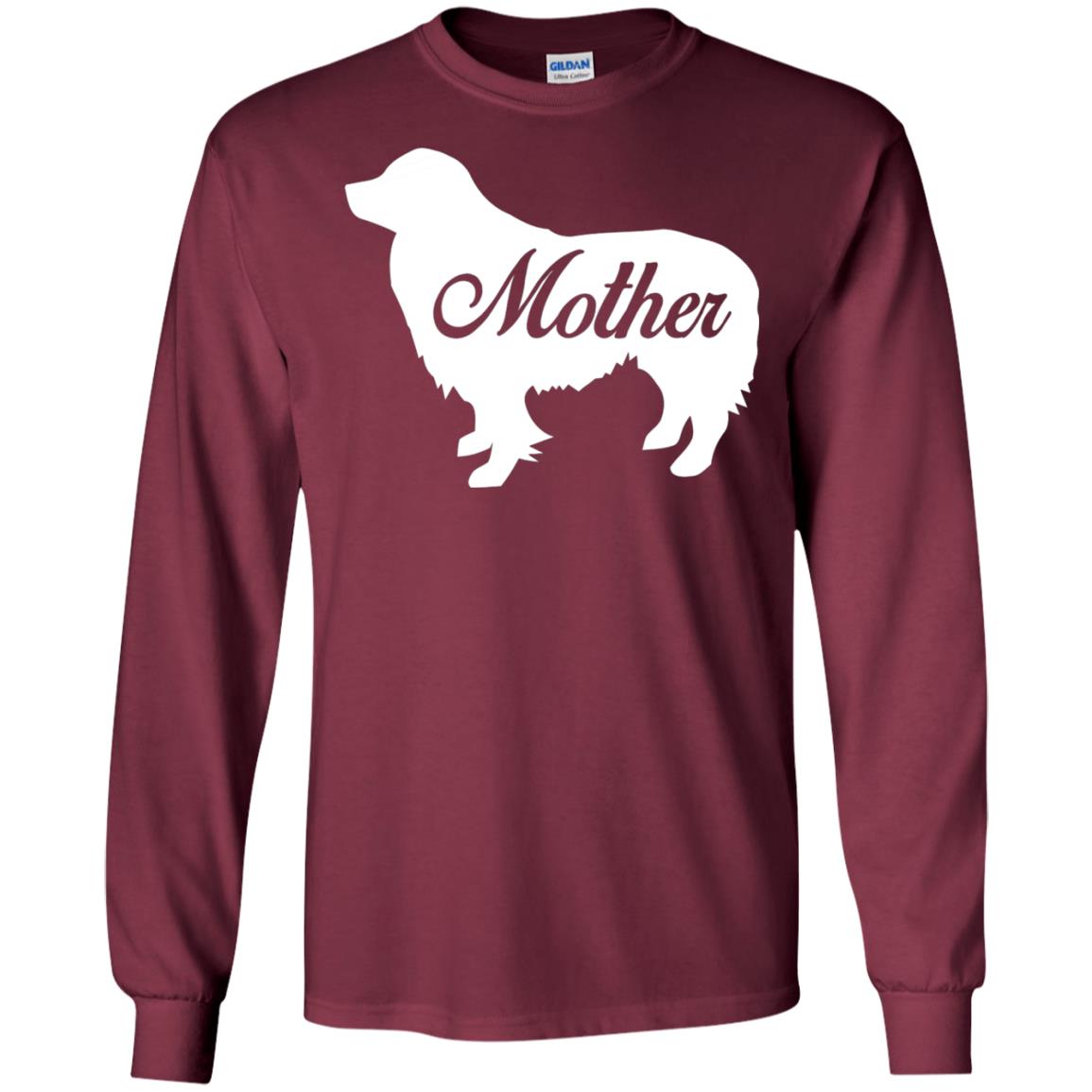 Border Collie Dog Mom T-shirt Maroon