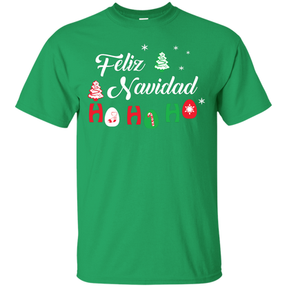 Chirstmas T-Shirt Feliz Navidad Ho Ho Ho Irish Green