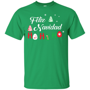 Chirstmas T-Shirt Feliz Navidad Ho Ho Ho