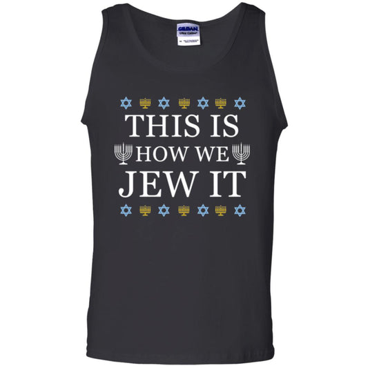 Funny Hanukkah T-shirt This Is How We Jew It Black