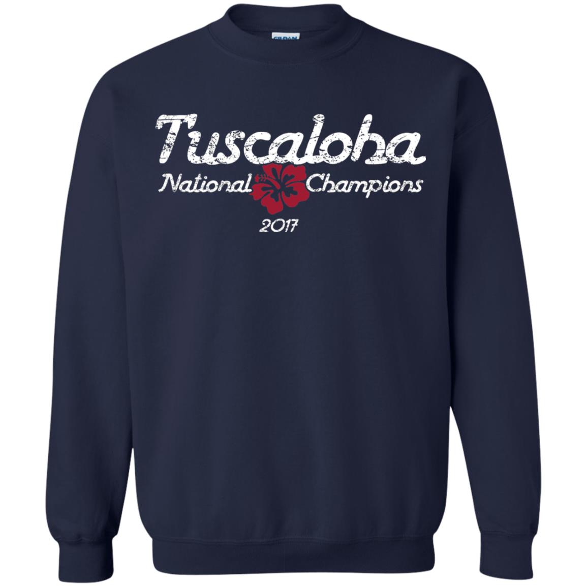 Football T-shirt Alabama Tuscaloha National Champions 2017 Navy