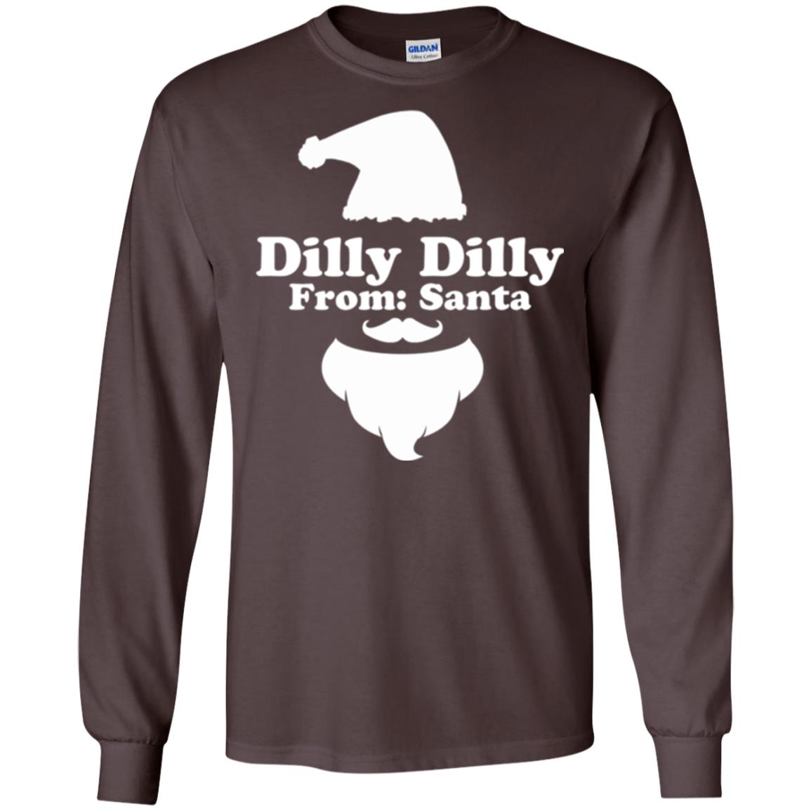 Christmas T-shirt Dilly Dilly From Santa Dark Chocolate