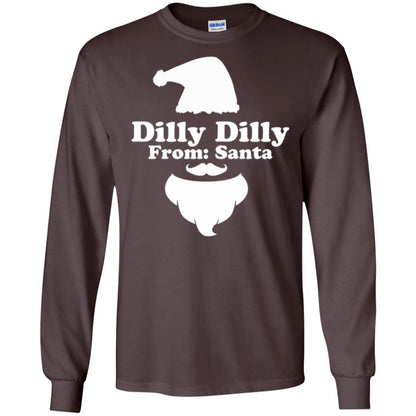 Christmas T-shirt Dilly Dilly From Santa Dark Chocolate