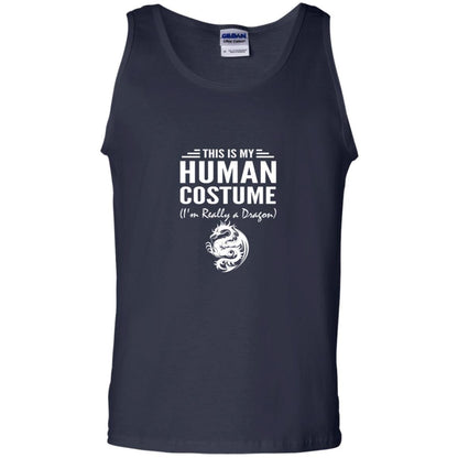 Dargon T-shirt This Is My Human Costume I'm Really A Dragon Navy