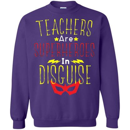 Teacher Super Hero In Disguise T-shirt Teacher Purple