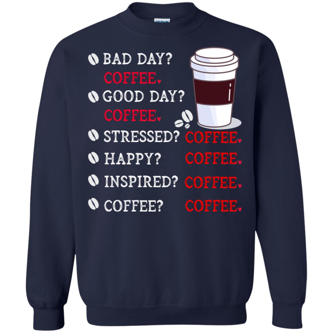 Coffee Idea Gift Shirt For Mens Womens Navy