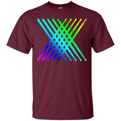 Drummer T-shirt Retro Vintage Drumsticks T-shirt Maroon
