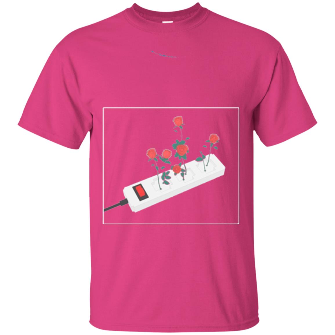Flower Power Cute Art Aesthetic Vaporwave Digital Rose T-shirt Heliconia